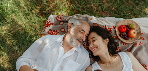 Happy Senior Couple Enjoying a Picnic