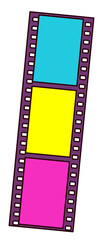 Fototapeta premium Photographic film, 90s retro element