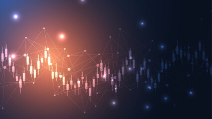 Finance and money technology background concept of business prosperity and asset management . Creative graphic economy and financial growth. Vector illustration