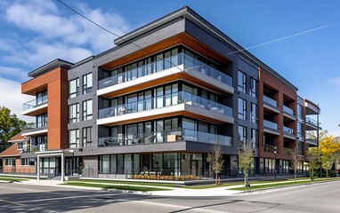 A building with many balconies