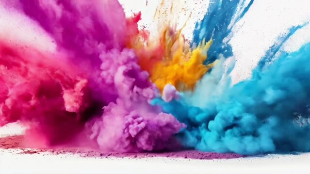full color powder explotion, abstract background, generative AI