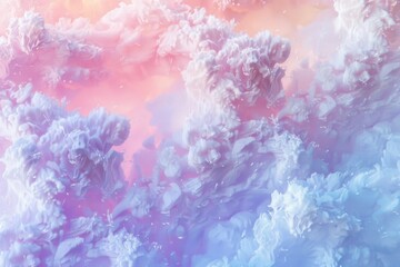 Fototapeta premium A cloudy sky filled with water, featuring a mix of pink and blue hues