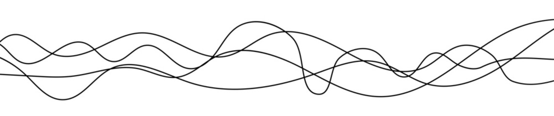 Thin curved wavy lines