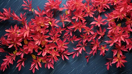 red autumn leaves