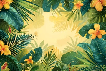 Summer Background illustration created with Generative AI