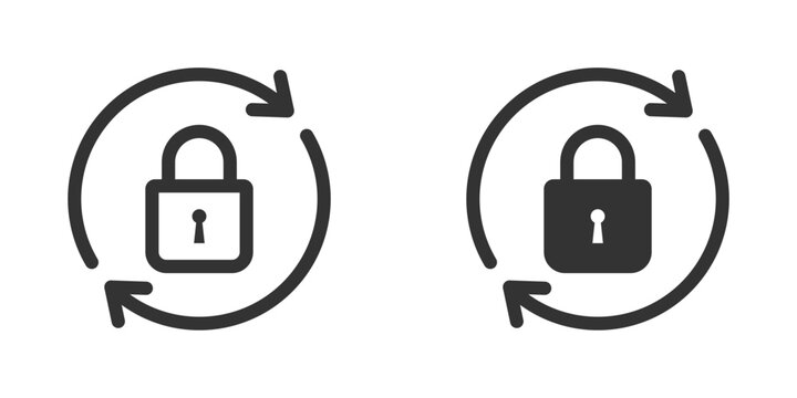 Reset password icon. Vector illustration.
