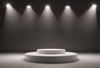 Fototapeta premium stage with spotlights
