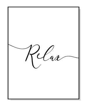 Relax wall decor quote. Frame wall art hanging decoration for bathroom. Relax printable bathroom. Bathroom rules. Minimalist quote art. Vector typography quote poster for print