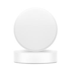 Shower steamer or chlorine tablet mockup. Vector illustration isolated on white background. Can be use for template your design, presentation, promo, ad. EPS10.	