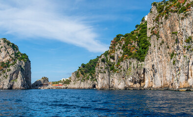 Fototapeta premium The wonderful island of Capri, amalfi coast, bay of naples, italy