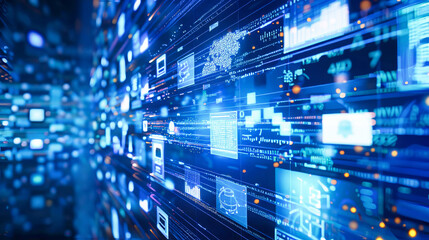 Global connections and data transfer concept background