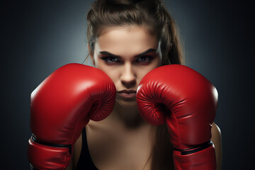 boxing woman, AI generated