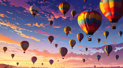 Naklejka premium hot air balloon