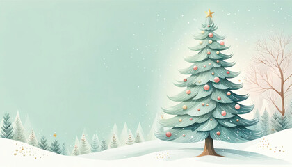 Fototapeta premium beautiful christmas card with copy space