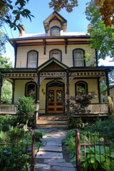 A charming historic house nestled in a cozy old town, exuding warmth and nostalgia with its classic architecture and quaint surroundings