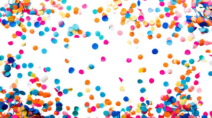 Party popper confetti , party concept on white background 