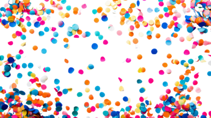 Party popper confetti , party concept on white background 