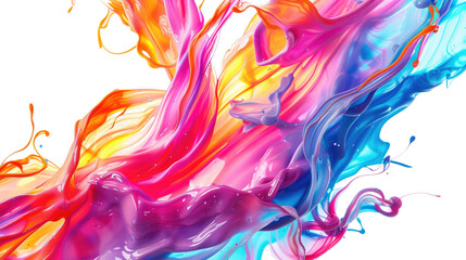 Obraz premium Vibrant Colorful Fluid on a transparent background