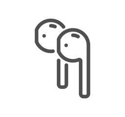 Social networks related icon outline and linear vector.
