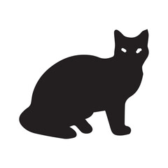 Black cat vector art silhoutee illustration