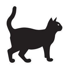 Black cat vector art silhoutee illustration
