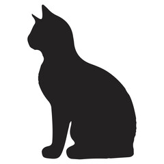 Black cat vector art silhoutee illustration