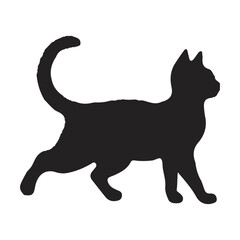 Black cat vector art silhoutee illustration