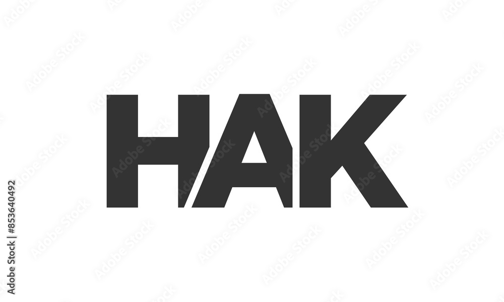 Fototapete hak logo design template with strong and modern bold text. initial based vector logotype featuring s