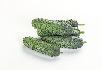 Fresh natural organic cucumbers heap