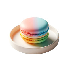 Macaroon on transparent background.
