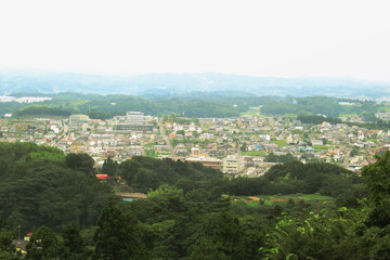 二本松城跡の本丸からの景色【日本百名城・国指定史跡】日本福島県