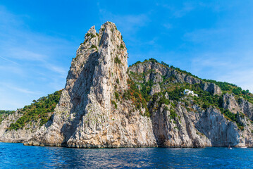 Naklejka premium The wonderful island of Capri, amalfi coast, bay of naples, italy
