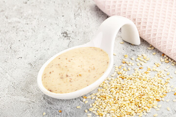 Sesame sauce in the bowl