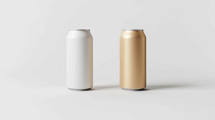 Minimalist Aluminum Can Mockup for Branding and Packaging Design. Generative AI