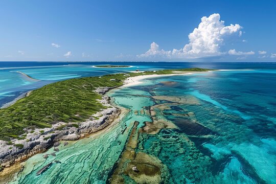 Overlooking Munjack Cay in Abaco, Bahamas