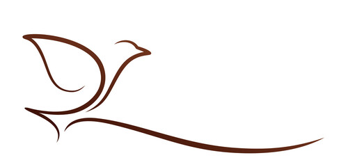 The symbol of a flying stylized bird.
