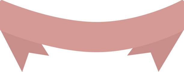 Vintage ribbon banner in modern simple flat design. Vector illustration