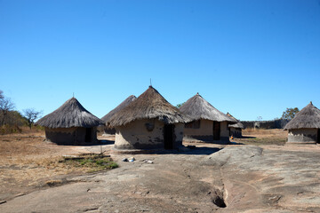 Mud hut on a hill
