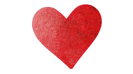 Red heart on a transparent background