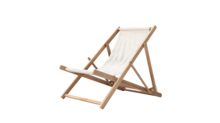 Beach colorful chair, summer concept on white background