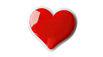 Fototapeta premium Red heart on a transparent background