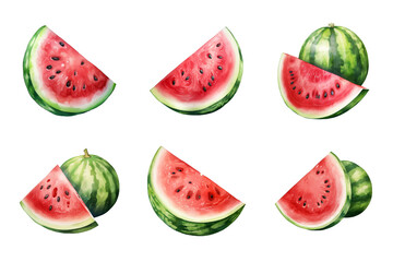 watermelon Collection Bundle Set Isolated on a Transparent Background