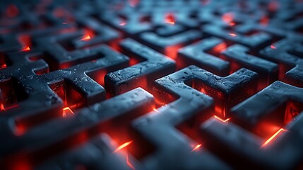 Obraz premium An abstract scene of arrows forming a labyrinth pattern on a minimalist background. The arrows are in various shades of grey, creating a subtle yet sophisticated look against the plain backdrop.