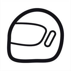 motorcycle helmet icon design template