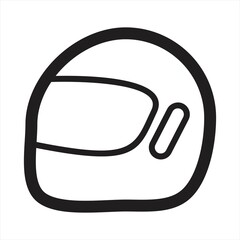 motorcycle helmet icon design template