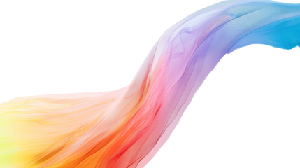 Rainbow colors on a transparent background