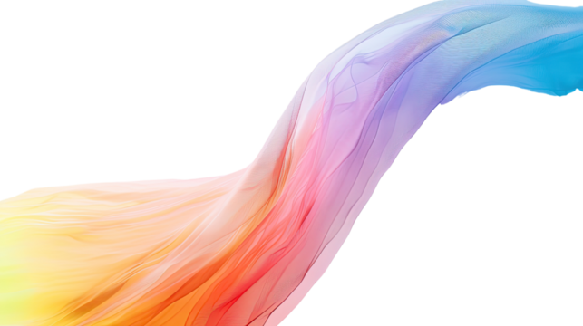 Rainbow colors on a transparent background