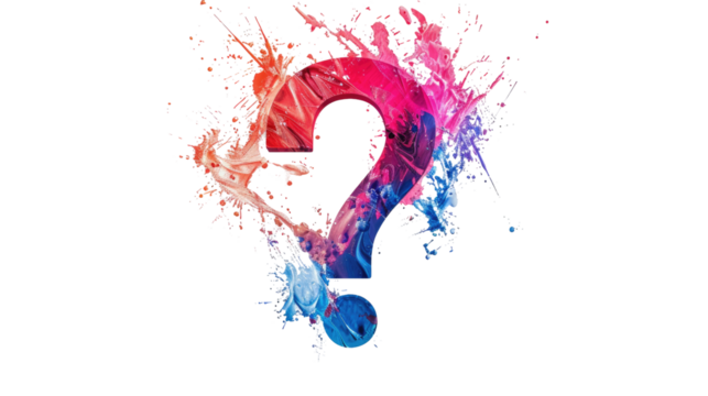 Question mark on a transparent background - Powered by Adobe