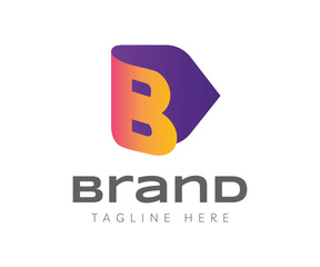 Letter B logo icon design template elements. Usable for Business, Education and Technology Logos.
