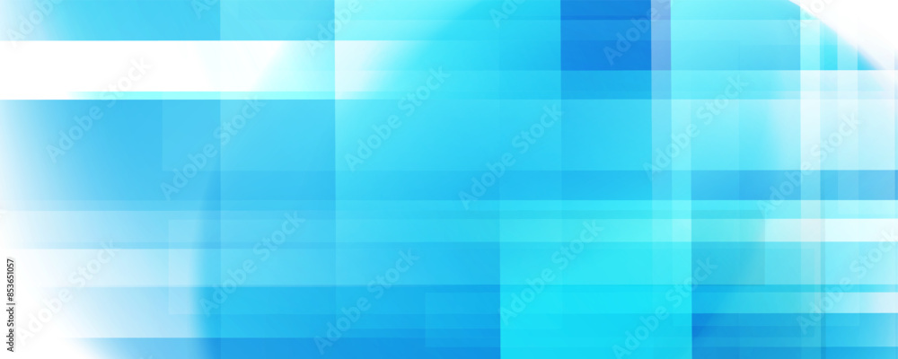 Poster Blurred bright colored abstract background with vertical and horizontal dynamic lines. Futuristic defocused vibrant blue gradients for creative graphic design. Vector illustration.